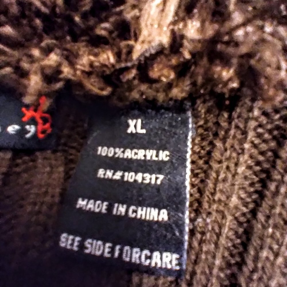 Allison Brittney Chevron Open Front Cardigan sz XL - Picture 10 of 12